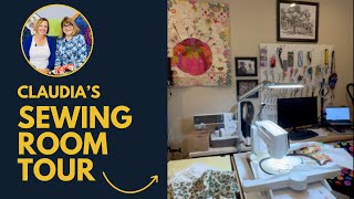 Claudias Creations Sewing Room Tour [upl. by Nylloc19]