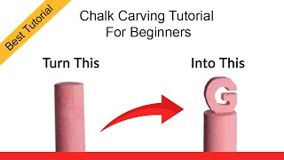 Chalk Carving letter G  Tutorial  Basic tools  For chalk carving [upl. by Kalli329]