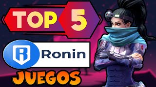 NFT TOP 5 RONIN✅Juegos Gratis 2024🚀AXS LUA PIXEL💸 [upl. by Sophronia]