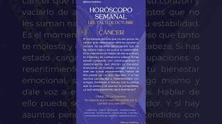 CÁNCER Horóscopo Semanal · Del 7 al 13 de octubre cancerzodiac horoscopo horoscope [upl. by Aurlie770]