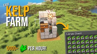 Minecraft Simple Kelp Farm 121  New Design  Java amp Bedrock [upl. by Oneg]