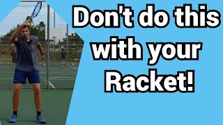 What to do with the racket between tennis shots [upl. by Novhaj]