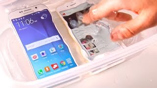 Samsung Galaxy S6 VS iPhone 6 Water Test Waterproof [upl. by Maddi]