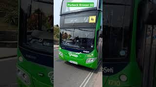 Friendly driver Aiden dropping people off amp continuing to Swanage on the Morebus Purbeck Breezer 50 [upl. by Leschen]