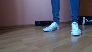 HOW TO WEAR CONVERSE WITH SKINNY JEANS  DETAILED LOOK  HOW TO LACE  ON FEET [upl. by Amerak]