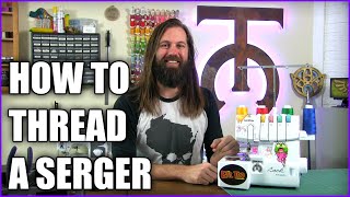 How to thread a serger and overlock machine tutorial  Brother 1034D  How to sew for beginners [upl. by Joshi]