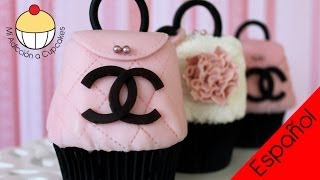 Cupcakes con Carteras ¡Haz Cupcakes de Carteritas CHANEL [upl. by Robb]