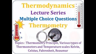 MCQ Thermometry Thermodynamics Principle Types of Thermometers Temperature scales FYBSc Physics SPPU [upl. by Irok]