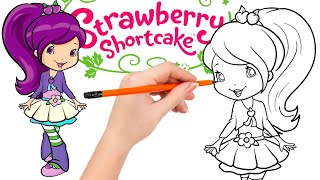 How to draw Plum Pudding  Strawberry Shortcakes Berry Bitty Adventures [upl. by Oel]