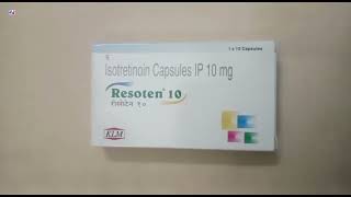 Resoten 10 Capsule  Resoten Capsules  Isotretinoin Capsules  Resoten 10mg Capsule Uses Dosage [upl. by Poucher377]