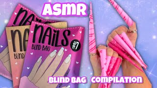 💅🏽paper blind bags compilation  asmr  paper nails  SuperMoonSparkles [upl. by Forrest761]