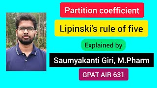 Partition coefficient and lipinskis rule of five for GPAT and NIPER [upl. by Gnohc]