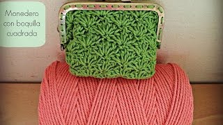 Monedero de ganchillo con boquilla cuadrada  Crochet purse Tutorial [upl. by Ibby21]