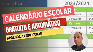 Aprenda a configurar o calendário escolar automático 2023 2024  Instruções gerais de utilização [upl. by Rennug]