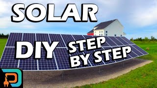 DIY 9kW Grid Tie Ground Based Home Solar Panel System Installation [upl. by Nonnaehr]