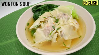 Wonton Soup  Easy Wonton Soup  Homemade Wonton Soup  Wonton Dumpling Recipe [upl. by Inaflahk]