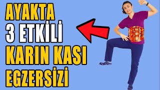 AYAKTA KARIN KASLARINIZI ÇALIŞTIRIN 3 ETKİLİ EGZERSİZ aktifizyo aktifizyo karınkası [upl. by Aicram]