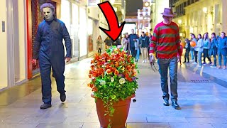 BUSHMAN PRANK SCARING PEOPLE ON HALLOWEEN [upl. by Dawn]