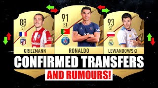 FIFA 22  NEW CONFIRMED TRANSFERS amp RUMOURS ✅😱 ft Griezmann Ronaldo LewanGOALski… [upl. by Notluf]