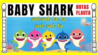 Baby Shark ► FLAUTA DULCE 🦈  SOLO 4 NOTAS  Súper Fácil [upl. by Gapin731]