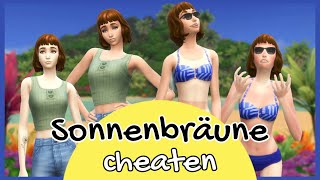 Sims 4 Sonnenbräune cheaten ohne Mods  Tutorial deutsch [upl. by Retsbew]