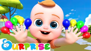 Familia de dedos de globo  Surprise Baby Canciones Infantiles [upl. by Nnek692]