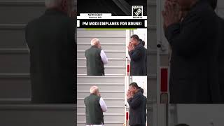 Prime Minister Narendra Modi emplanes for historic visit to Brunei [upl. by Linell540]