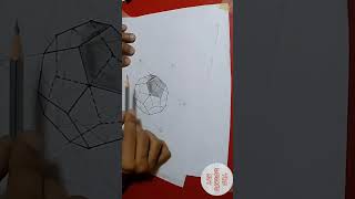 Part9 3D Cube in Dodecahedron drawing viral shorts short 1k trending art artist artwork [upl. by Jewell]