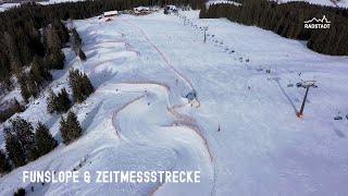 Funslope und Zeitmessstrecke auf der Skischaukel RadstadtAltenmarkt im SalzburgerLand 4K [upl. by Lecram]