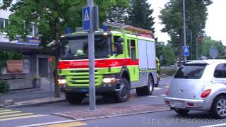 Feuerwehr OpfikonGlattbrugg Autobahneinsatz mit GLF Pionier und Verkehrsfahrzeug [upl. by Aloiv954]