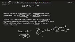 Selection Differential  Realized Heritability  Response to Selection  Animal Genetics amp Breeding [upl. by Lletnohs]