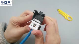 RJ45 keystone jack toolless cat6 UTP [upl. by Ahsita]