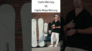 Snowboard Comparison Capita Mercury vs Capita Mega Mercury snowboarding theskimonster short [upl. by Ybeloc]