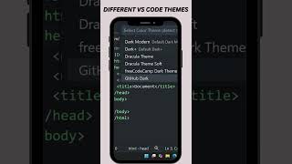 Top VS Code Themes Shown  Best Visual Studio Code Themes for Coding 2024 coding webdevelopment [upl. by Aldarcy]