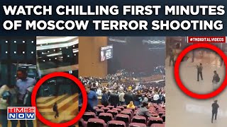 Moscow Terror AttackChilling Video Shows 1st Minutes Of Deadly Shooting Civilians Running For Life [upl. by Sassan434]