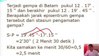 Menghitung kedalaman Episentrum Geografi Kelas X SMA [upl. by Iorgo]