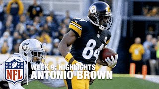 Antonio Brown Highlights from CareerHigh 284Yard Game  Raiders vs Steelers  NFL [upl. by Roxine]