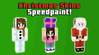 Making Christmas Skins  Minecraft Skin Speedpaint Downloads in Description [upl. by Bertrando702]