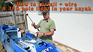 Kayak wiring 101 DIY adding battery and lights [upl. by Ademordna]