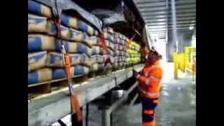 Securing Lafarge Tarmac Cement Bags with FIX ROAD Cargo Securing System [upl. by Haimehen819]