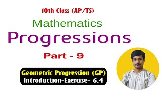 Progressions Part  9 I 10th Class Maths APTS I Intro to GP amp Exercise  64 I Ramesh Sir Maths [upl. by Atener354]