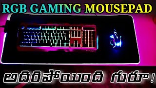 Phable 50 Off  Speed RGB Gaming Mousepad unboxing and Review  in Telugu [upl. by Morrill]