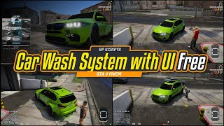 Car Wash System with UI Free Script Gta V FIveM [upl. by Llener]