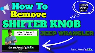 How To Remove The Shifter Jeep The Easiest Way amp Probably The Best Way [upl. by Netta]