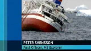 MV Explorer sinking in Antarctica [upl. by Htezzil]