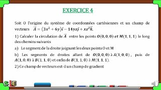 EXERCICE CALCUL DE CIRCULATION DUN CHAMPS DE VECTEURS ELECTROSTATIQUE 04 [upl. by Farkas378]