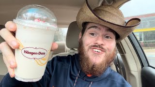 HaagenDazs Peppermint Bark Shake Review [upl. by Marianne]