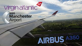 4k Virgin Atlantic Airbus 3501000 landing in Manchester [upl. by Yliab]