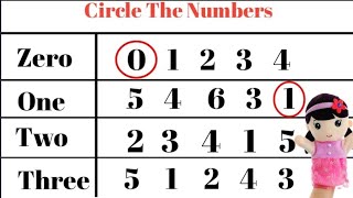 Circle The Correct Numerals Number Of Each WordEducational Video For toddlersLearning Video12345 [upl. by Aramanta146]