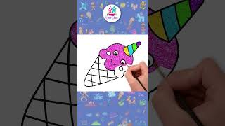 Dibujo de Helado Unicornio shorts chikiarte dibujosfaciles [upl. by Ahsihat]